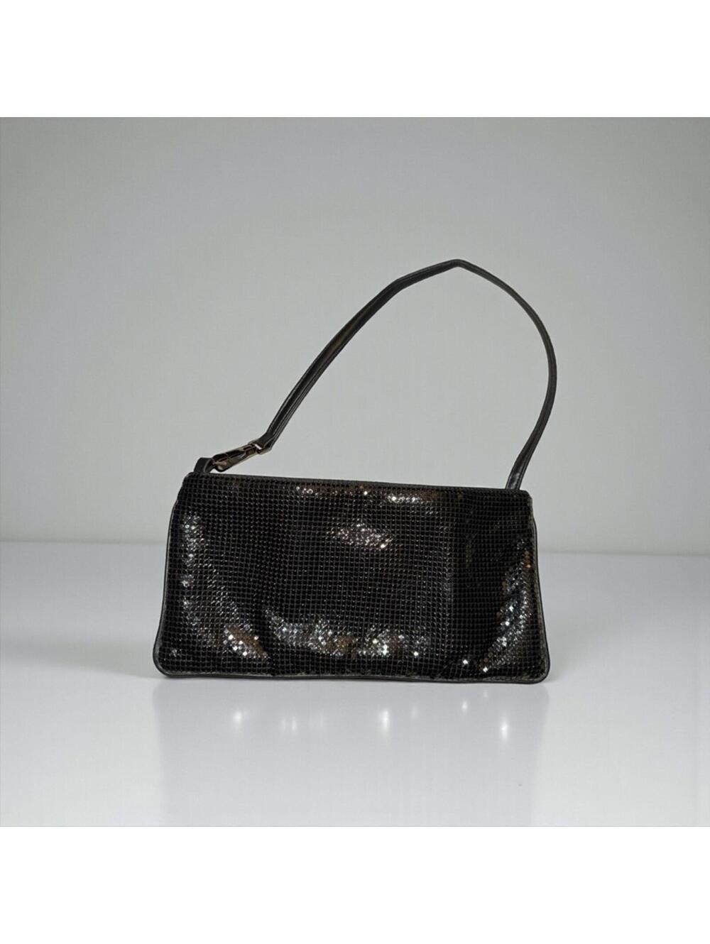 Whiting & Davis Black Mesh Shoulder Bag